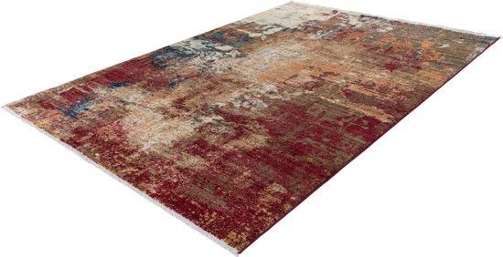 Lalee Medellin- Vloerkleed- perzisch- Superzacht- Vintage- look- laag polig- Tapijt- Karpet - 160x230 cm- rood