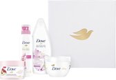 Dove Pampering Rosie Geschenkset - Shower Mousse, Douchegel, Bodycrème & Body Scrub - Het perfecte cadeau voor iedere vrouw