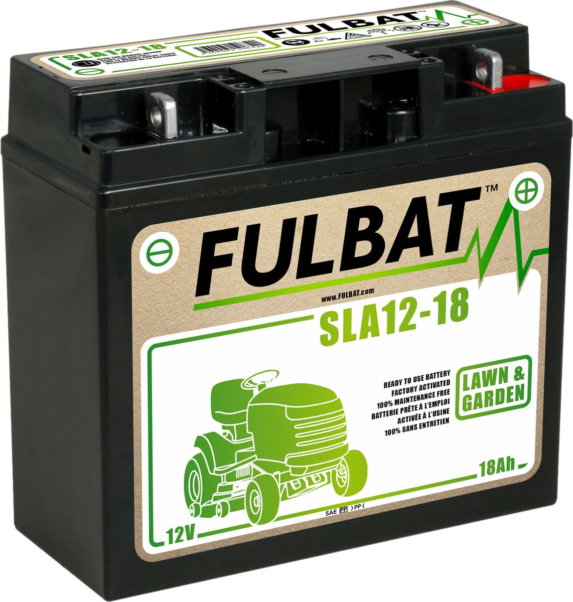 Fulbat-BoParts accu universeel 12V-18Ah - BoParts