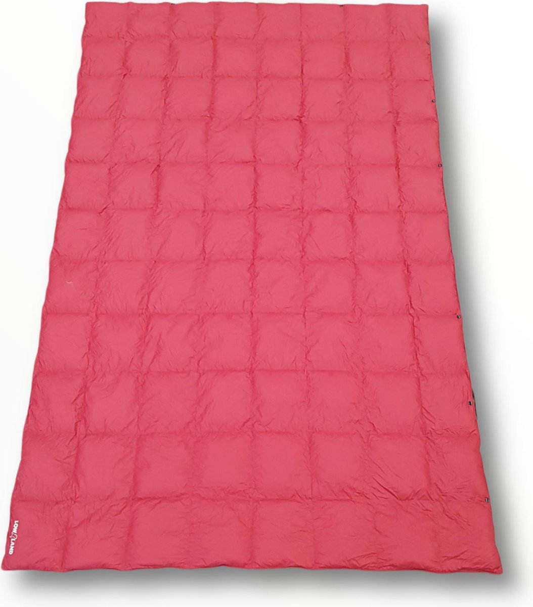 LOWLAND OUTDOOR® TRAVEL BLANKET – Dons - 210 x 140 cm - 595gr - Bordeaux Red