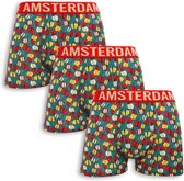 Boxershort 3-PACK met Hollandse Tulpen als  print – XL SIZE