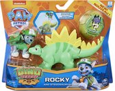 Paw Patrol Dino Rescue Rocky met dinosaurus actie figuur