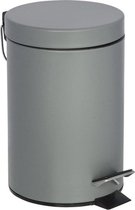 Pedaalemmer met kunststof binnenemmer DIRECT - Grijs - Rond - 3L - H 25 x Ø 16.5 cm