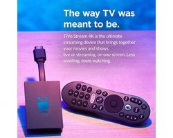 Ingebouwde Android tv box TiVo Stream 4K – Every Streaming App and Live TV on One Screen – 4K UHD, Dolby Vision HDR and Dolby Atmos Sound – Powered by Android TV – Plug-in Smart TV
