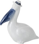 J-Line Pelikaan Figuur Dolomiet Wit/Blauw Small