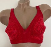 Dames BH 1268 push up met kant 80C donkerrood