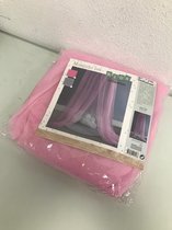Muggennet - in tikivorm - roze ⌀60 cm en een hoogte van 230 cm
