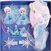 Disney Frozen Elsa Haar Accessoires - Elsa Haarband-  Kam - Borstel - Elastieken - Spelden -Speld - Cadeau set voor Meisjes - Elsa - Anna