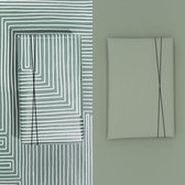 Paperoni - Bundel Maze Pistache - luxe cadeaupapier - inpakpapier - 2 rollen met bijpassend koord - Groen-Pastel Groen