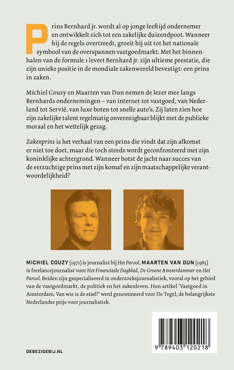 Zakenprins - back cover