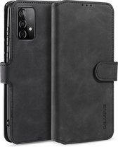 CaseMe - Samsung Galaxy A52 5G / A52s 5G Hoesje - Met Magnetische Sluiting - Ming Serie - Leren Book Case - Zwart