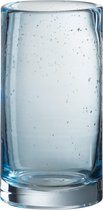 J-Line Windlicht Bellen Cilinder Glas Lichtblauw Small
