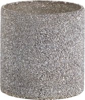 J-Line Windlicht Cilinder Glas Zilver Small