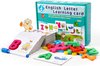 Afbeelding van het spelletje Houten Alfabet met Woordkaarten en Pen voor Schrijftraining - Engelse letters en Woorden cognitief speelgoed - Kinderen alfabetiseringskaart - Leren verlichting - Early Education Card
