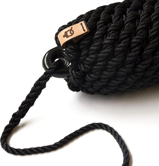 Nautiqo Touw fender Zwart maat M touw stootwil