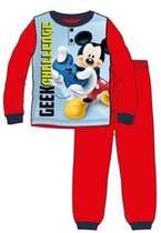 Mickey Mouse pyjama - rood - maat 122 - Disney pyjamaset