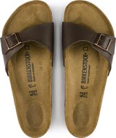 Birkenstock Madrid Dames Slippers Donker Bruin Regular Maat 40