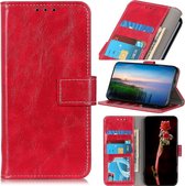 Voor Samsung Galaxy A01 Core Retro Crazy Horse Texture Horizontale Flip Leren Case met Houder & Kaartsleuven & Fotolijst & Portemonnee (Rood)