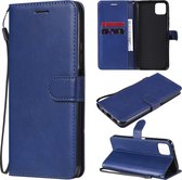 Voor Huawei Enjoy 20 5G Effen Kleur Horizontale Flip Beschermende Leren Case met Houder & Kaartsleuven & Portemonnee & Fotolijst & Lanyard (Blauw)