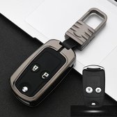 Auto Lichtgevende All-inclusive Zinklegering Sleutel Beschermhoes Sleutel Shell voor Honda D Stijl Vouwen 2-knop (Gun Metal)