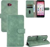 Voor Kyocera Katan Sumaho 2 (A001KC) Effen Kleur Huidgevoel Magnetische Gesp Horizontale Flip Kalfsstructuur PU Lederen Case met Houder & Kaartsleuven & Portemonnee (Groen)