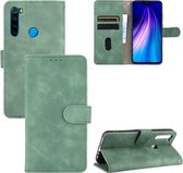 Voor Geschikt voor Xiaomi Redmi Note 8 Effen Kleur Huidgevoel Magnetische Gesp Horizontale Flip Kalf Textuur PU Lederen Case met Houder & Kaartsleuven & Portemonnee (Groen)