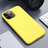 Voor iPhone 12 Pro Max Starry Series schokbestendig rietje + TPU beschermhoes (geel)