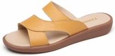 Platte bodem casual mode wilde sandalen voor dames (kleur: geel maat: 36)