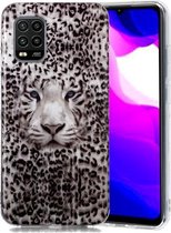 Voor Xiaomi MI 10 Lite 5G Lichtgevende TPU zachte beschermhoes (Leopard Tiger)