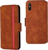 Voor Xiaomi Redmi 9A Retro Frosted Oil Side Horizontale Flip PU lederen tas met houder & kaartsleuven (bruin)