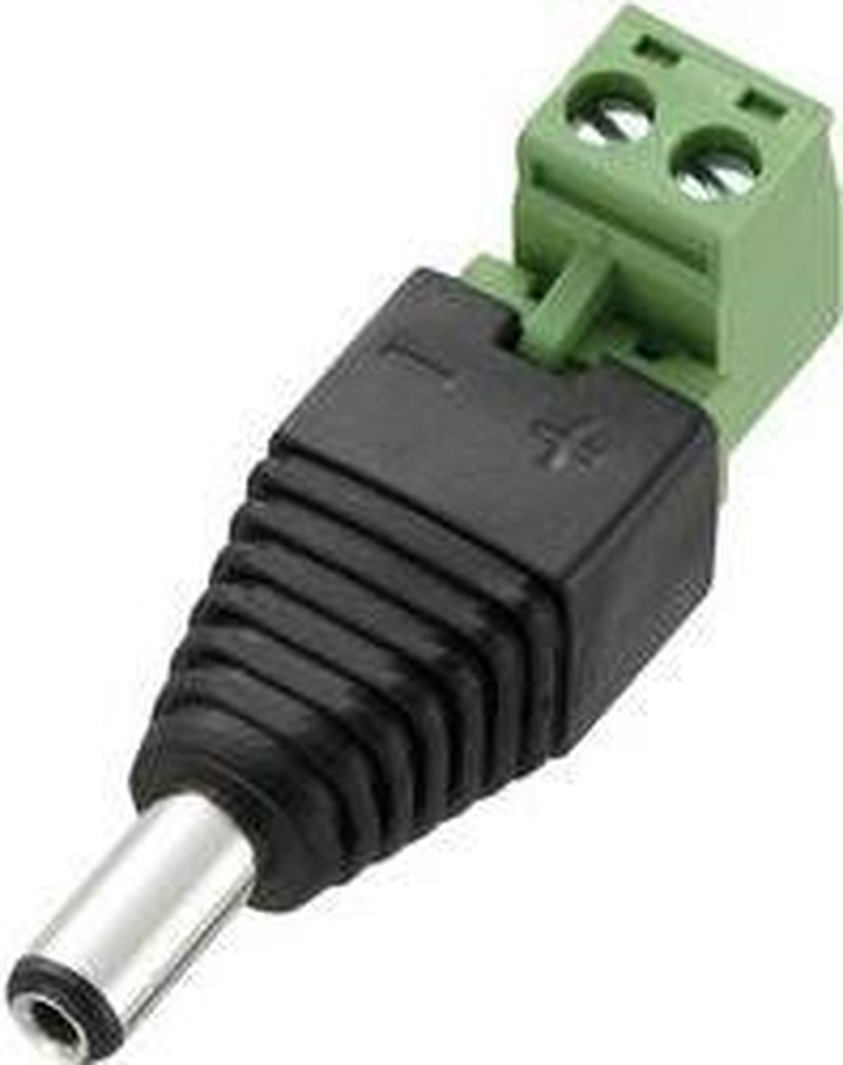 TRU COMPONENTS DC12-M Laagspannings-connector Stekker, recht 5.5 mm 2.1 mm 1 stuk(s)