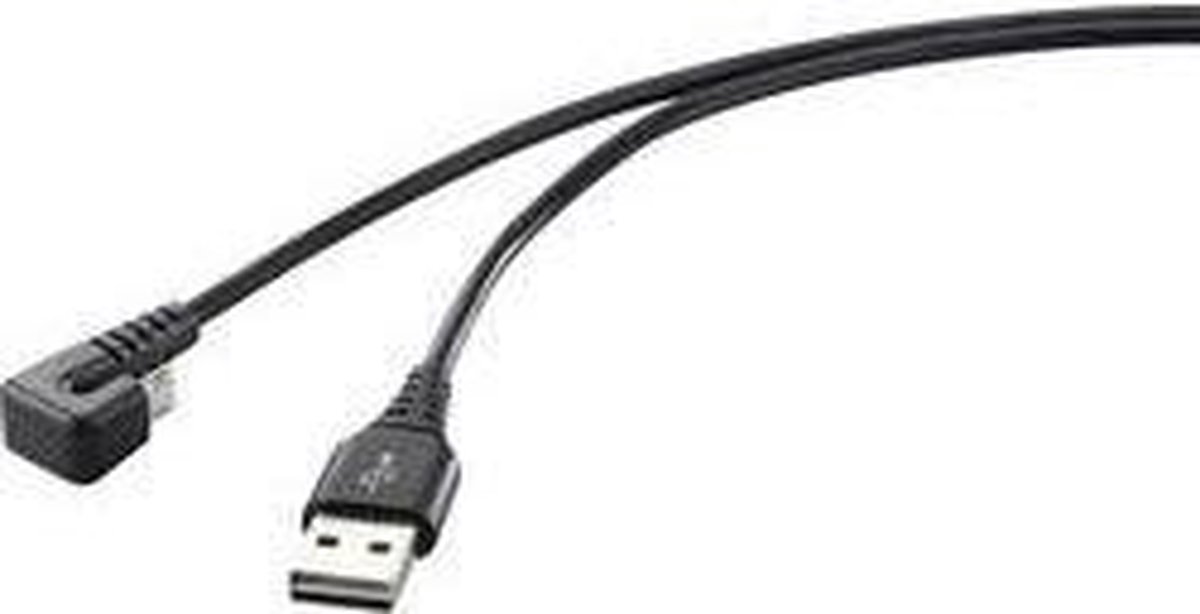 Renkforce RF-4598342 USB-kabel USB 2.0 USB-A stekker, USB-micro-B stekker 1.00 m Zwart