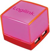 LogiLink USB 2.0 HUB, Cube, 4-Port, Beleuchtet, pink