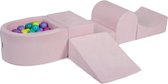 Foam Speelset met ballenbak Roze incl 100 ballen: Violet, Licht Roze, Geel, Turquoise