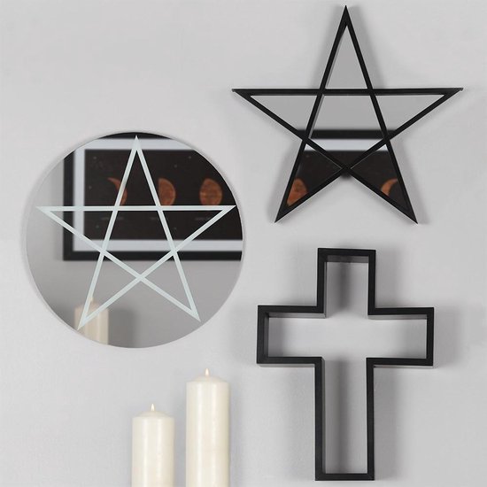 Something Different Vitrinekastje/Display plank Black Crucifix Zwart