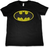 BATMAN - T-Shirt KIDS Distressed Logo (10 Years)
