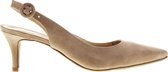 Tango | Bailey 1-d taupe slingback pump - queen heel/sole | Maat: 39