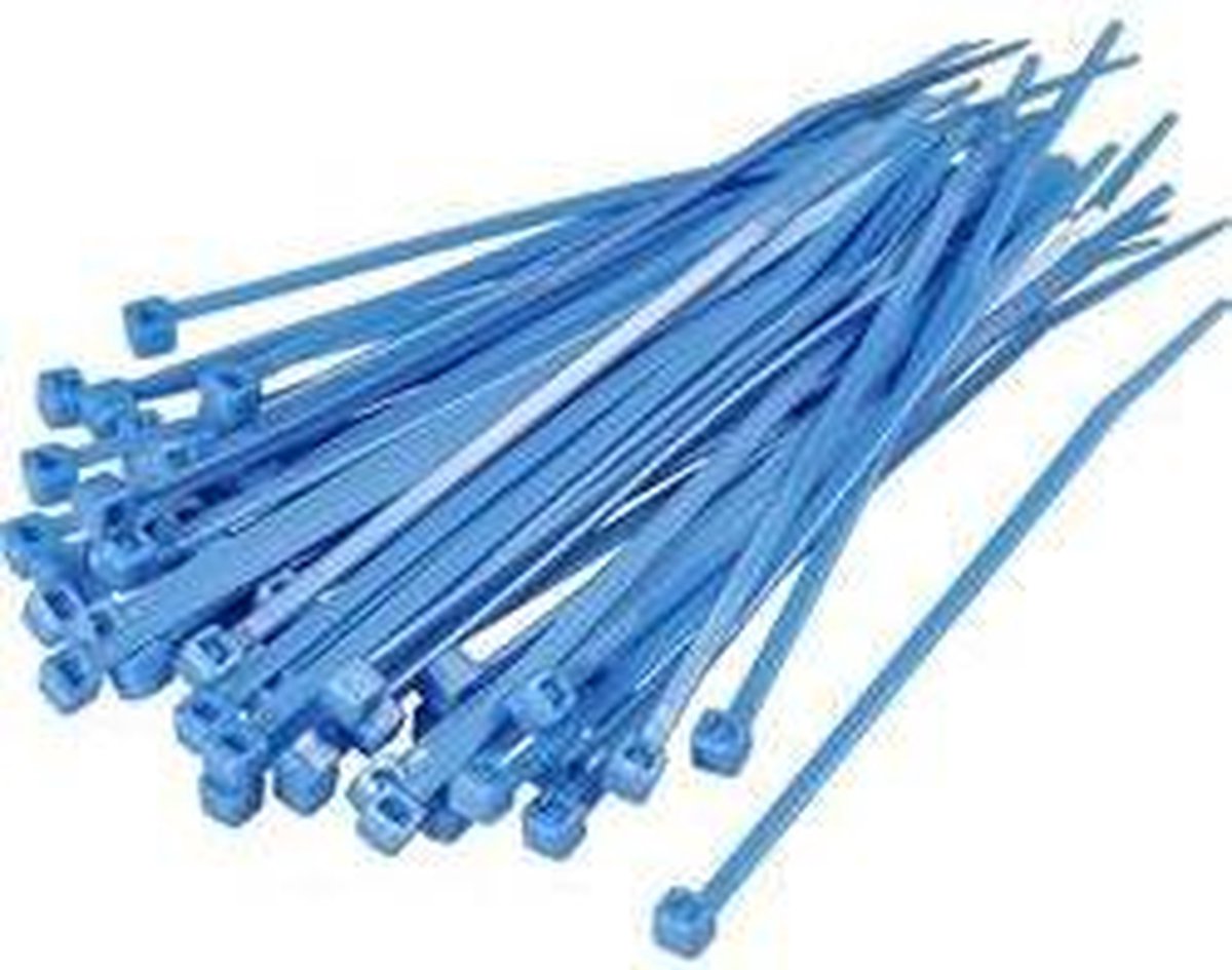 TRU COMPONENTS 1592805 TC-CV200A203 Kabelbinder 203 mm 3.60 mm Blauw 100 stuk(s)