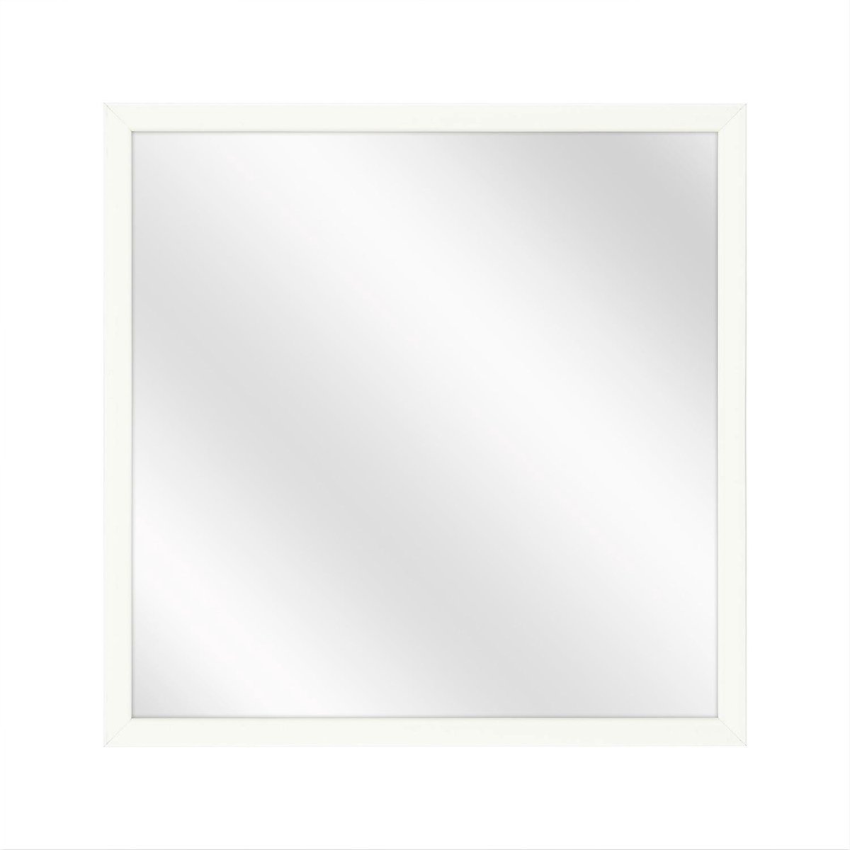 Spiegel met Luxe Aluminium Lijst - Mat Wit - 30 x 30 cm