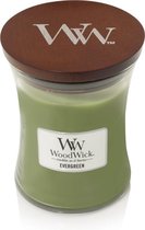Woodwick Hourglass Medium Geurkaars - Evergreen