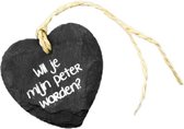 Paperdreams - Natuurstenen hart - Wil jij mijn Peter worden?