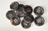 Mooie doorzichtige facet knoop. Doorsnede 25mm. Zakje met 10 stuks.