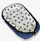 Babynestje sterren wafelstof blauw