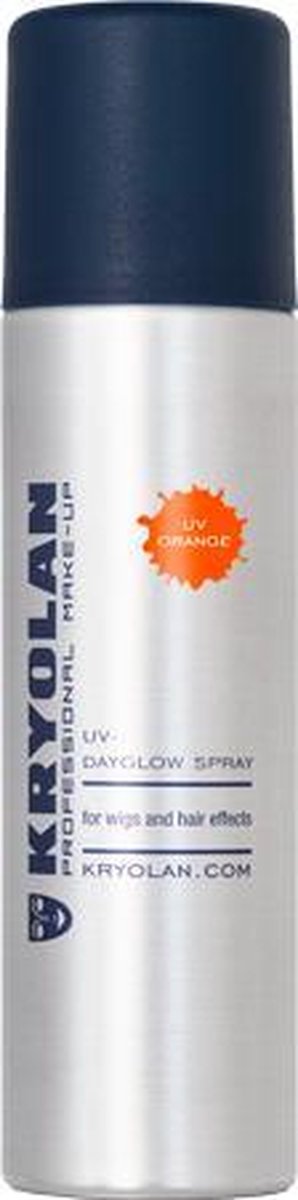 Kryolan dekkende haarspray 150 ml UV-day glow fel oranje