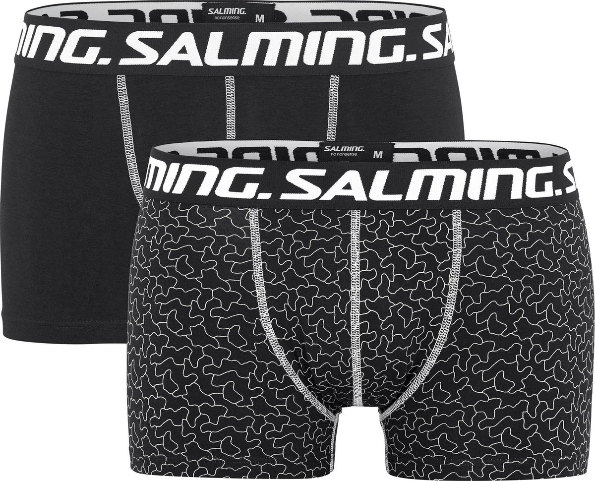 De beste boxershorts- Salming- boxershort- maat S- 2 stuks- steel- zwart/grijs