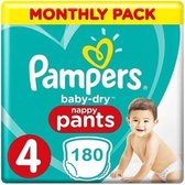 Pampers Baby Dry Nappy Pants Maat 4 - 180 Luierbroekjes Maandbox