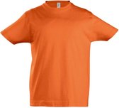 SOLS Kinder Unisex Imperial Zware Katoenen Korte Mouwen T-Shirt (Oranje)