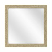 Spiegel met Vlakke Houten Lijst - Vergrijsd - 30 x 30 cm
