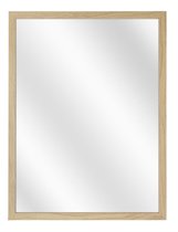 Spiegel met Vlakke Houten Lijst - Natuur Eik - 50 x 60 cm
