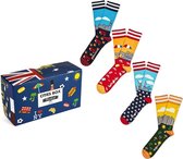 Moustard Socks Cities Giftbox Heren Sokken Geschenkbox - 4 Paar